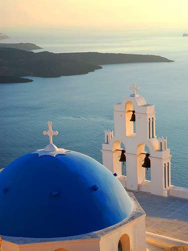 santorini-amanecer Foto de Santorini