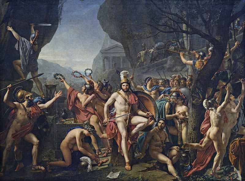 La batalla de las Termópilas: Leónidas contra Jerjes I 1 Leónidas en la batalla de las Termópilas, de Jacques Louis David